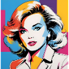 Portrait pop art femme iconique