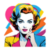 Portrait Pop Art Feminine Style