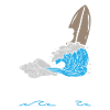 Goes to Bali Surfing