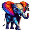 Éléphant et papillon