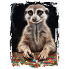 Erdmännchen spielt Puzzle Geschenk
