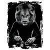 Löwe spielt Puzzle Geschenk