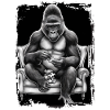 Gorilla spielt Puzzle Geschenk