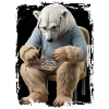 Eisbär spielt Puzzle Geschenk