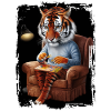 Tiger spielt Puzzle Geschenk