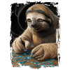 Faultier spielt Puzzle Geschenk