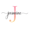 J | Monogramme | Nom | Jasmin |Aquarelle