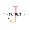 J | Monogramme | Nom | Janina |Aquarelle