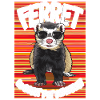 Ferret Coolest Pet On Earth Retro Sunglasses