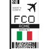 Rome, Italy Boarding Pass - FCO Flight Ticket