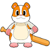 Hamster Baseball Baseballschläger