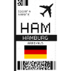 Hamburg, Germany Boarding Pass - HAM Flight Ticket