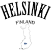 Finland Map Emblem with Flag