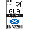 Glasgow, Schottland Bordkarte - GLA Flughafen
