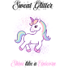 Glitzer Fitness Einhorn
