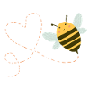 Bee with heart