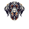 Geometric Art German Wirehaired Pointer