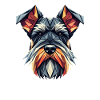 Geometric Art Giant Schnauzer Schnauzers