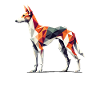 Art géométrique Ibizan Hound