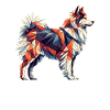 Geometric Art Icelandic Sheepdog