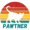 Retro Katze: Paw + Partner = Pawtner