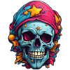 Dekorativer bunter Skull