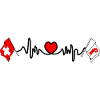 Cardio Herz Flagge Schweiz, Baselland