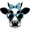 Kuh mit Sonnenbrille