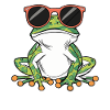 Cool frog with sunglasses