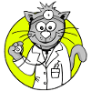 Retro Arzt-Katze - Beruf Arzt