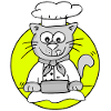 Retro Baker Cat - Profession Baker