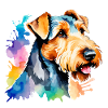 Airedale Terrier Aquarelle