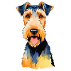 Airedale Terrier Aquarelle