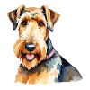 Airedale Terrier Aquarelle
