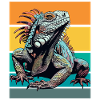 Retro Iguana