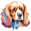 Cocker américain Épagneul Aquarelles
