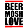 Beer Mosh Love Black Letter