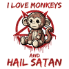 I Love Monkeys And Hail Satan Heavy Metal Gothic