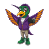 Hummingbird Funny Kawaii Cartoon Character Clipart