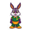 Rabbit Funny Kawaii Cartoon Character Clipart