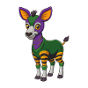 Okapi Funny Kawaii Cartoon Character Clipart