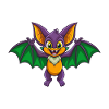 Fledermaus Lustige Kawaii Cartoon Figur Clipart