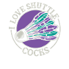 Uwielbiam lotki Badminton Fan Design