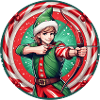 Weihnachtself Bogenschießen