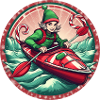Christmas Elf Kayaking