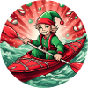 Christmas Elf Kayaking