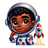 un jeune astronaute