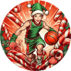 Christmas Elf basketball