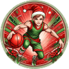 Basket-ball elfe de Noël