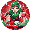 Christmas Elf Field Hockey